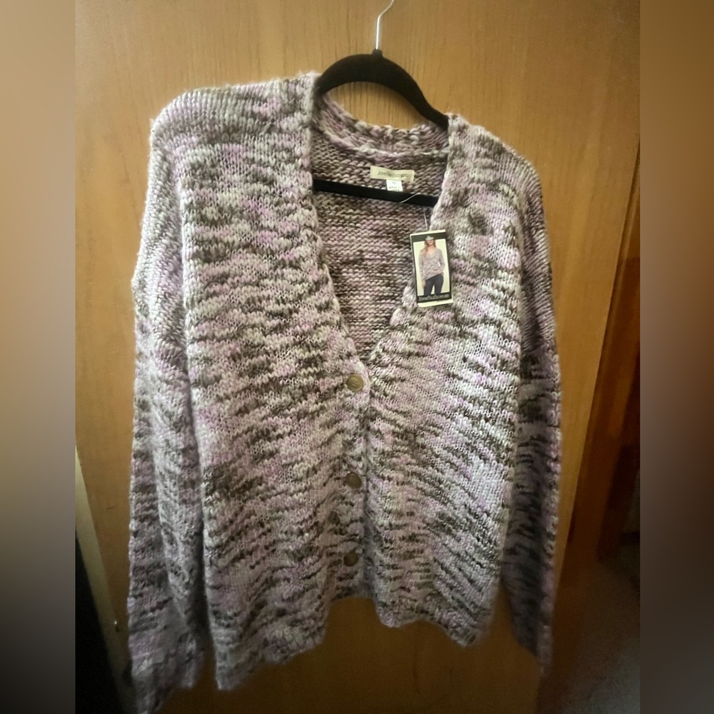 JohnPaulRichard Women's Cardigan - Purple and Gray Blend